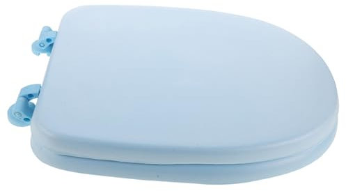 Operitacx Asiento de Inodoro de Espuma Suave Tapa de Wc para Baño Reemplazo de Asiento de Inodoro Estándar Color Azul de Limpiar y Resistente para Baños Modernos