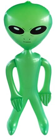 Uppblåsbar utomjording - Jätte PVC Halloween dekoration 90 cm | Alien uppblåsbar ballong utomhusdekoration | till jul, festival, fest, firande, evenemang, utomhus,