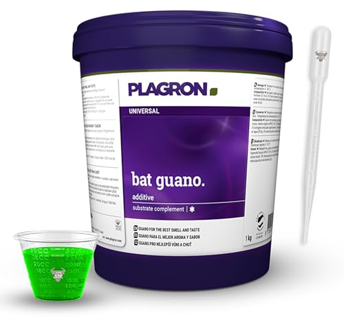 Plagron Bat Guano 1L mit Pipette und Messbecher – Natürlicher Dünger für kräftiges Wachstum und aromatische Blüten