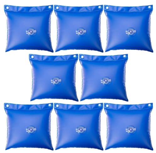 MINAOLULUS 8 Stück PVC Winterfestmachungsset für Bodenpools Hängesäcke zur Poolabdeckung mit Seilösen Passend für Aufstellpools Wetterbeständig und Praktisch für Poolzubehör