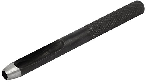 sourcing map 4mm D. Metall Gerändelter Schaft hohler Locher für Lederdichtungsband DE de