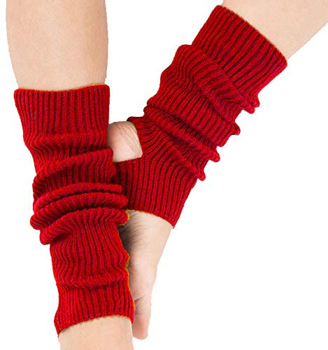 Ecroon Damen Mädchen Ballettstulpen mit Fersenloch Beinwärmer Ballett Yoga Stulpen Legwarmer Beinstulpen ca. Stützstrümpfe