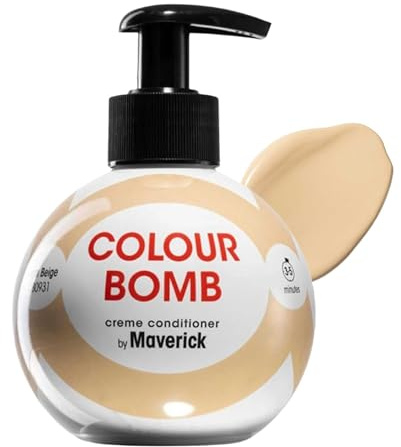 Colour Bomb Haarfarb-Conditioner 250 ml – Lebendiger Glanz und Schimmer, weichmachende und pflegende Farbauffrischungsbehandlung, kein Mischen, vegan, ammoniak- und peroxidfrei (Light Beige)