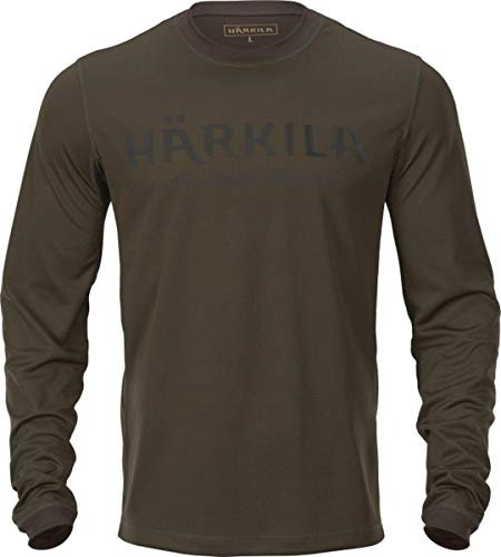 Härkila | Mountain Hunter L/S T-Shirt | Professionelle Jagd Kleidung & Jagd Zubehör für Herren & Damen | Skandinavische Qualität Made to Last | Hunting Green/Shadow Brown, M