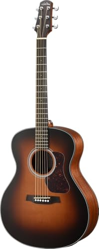 WALDEN Westerngitarre, Grand Auditorium, Decke massiv, Tobacco Burst, EQ, Tasche