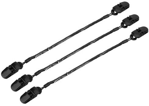 Retenedor Gorra, Antiviento Cordón Espiral 3 Piezas Clip Sombrero para Pesca Golf Navegación Pescadores Deportistas al Aire Libre