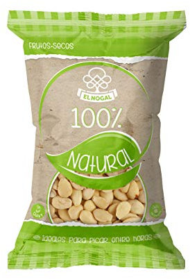 El Nogal Frutos Secos Almendra Repelada Cruda, 100% Naturales, Bolsa 50 G