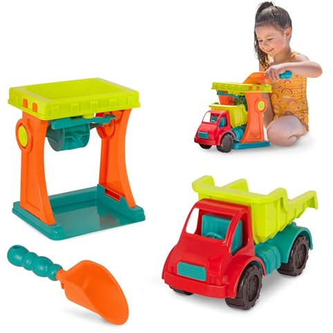 B. toys - Sandy Sifter Set - Sandmühle Spielset - Spielzeug-Sandmühle, Muldenkipper, Schaufel - Sand & Strand Spielzeug für Kleinkinder, Kinder - 18 Monate +