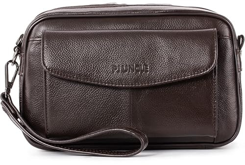 varbeder Herren-Clutch aus Leder mit Kreditkartenfächern