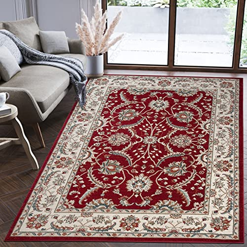 Mazovia Teppich Flur 60x100cm Rot Klassisch Traditionell Weich Pflegeleicht