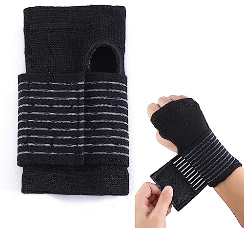 WeddHuis 2 stycken handledsbandage, handledsstöd handbandage med kardborreband för sport och vardag, ventilerande handledsband för kvinnor och män