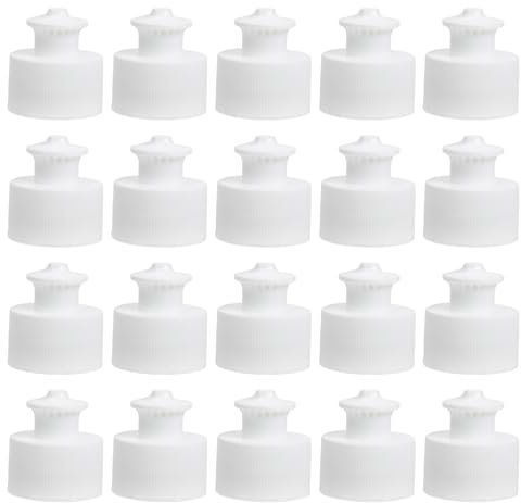 Toddmomy 20pcs Sports Bottle Cap Travel Water Kettle Water Bottle Tops Bottle Closures Caps Spill Bottle for Push Pull Cap Cover Lid Squirt Accessories Push-pull Pe White Can Lid