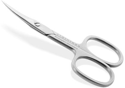 OTTO HERDER NAGELSCHERE GEBOGEN - Extra scharfe Nagelschere Solingen 9cm mit gebogener Schneide einseitige Mikrozahnung aus hochwertigem rostfreiem Edelstahl für Fingernägel und Fussnägel
