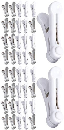 Cabilock 64pièces Clips De Séchage Antivents Plastique Pince à Linge Souple pour Vêtements Accessoires De Séchage Extérieur Fixation Pratique pour Linge Et Chaussettes