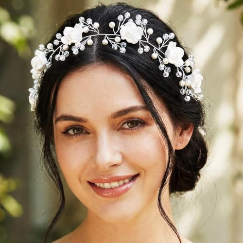 Ushiny Braut Haarschmuck Hochzeits Haarspange Perlen Haarranke für Damen