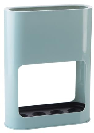 Ataoyus Porta Ombrello in Plastica con Contenitore Rimovibile Porta Ombrello Design Nero Bianco Porta Ombrello Design per Esterno 22 x 9 x 28 cm Può Contenere 4 Ombrelli Supporto per Corridoi Camere