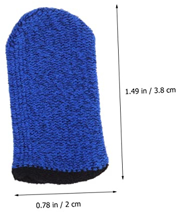 HEMOTON Fingerschutzhüllen Nylon 10 Stück für Touchscreen Spiele Blaue | Atmungsaktiv und Elastisch, Schweißabweisend, für Mobiltelefone, Leicht Tragbar