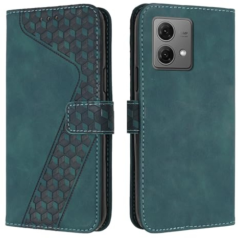 OKZone Funda para Motorola Moto Edge 40 Neo,PU Cuero Flip Carcasa Fundas Móvil de Tapa Libro Caso Piel para Motorola Moto Edge 40 Neo,Billetera Tarjetero Case Telefono Cubrir Móvil Phone Cover（Verde