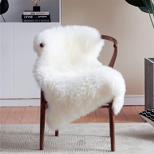 lightlux Faux Lammfell Schaffell Teppich Kunstfell Dekofell in Super weich Lammfellimitat Longhair Fell Optik Nachahmung Wolle Bettvorleger Sofa Matte für Schlafzimmer Kinderzimmer