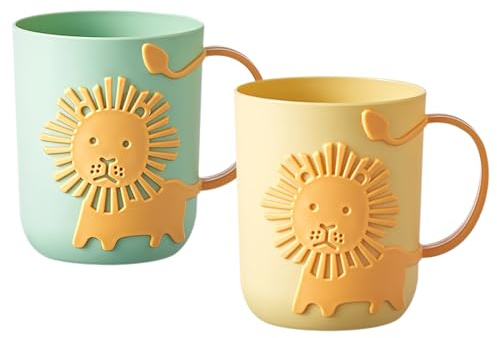 GmeDhc 2 Stück Zahnputzbecher Kinder, Zahnputzbecherhalter Ohne Bohren, Kunststoff Set Dauerhaft, Heimat, Reisen und Camping