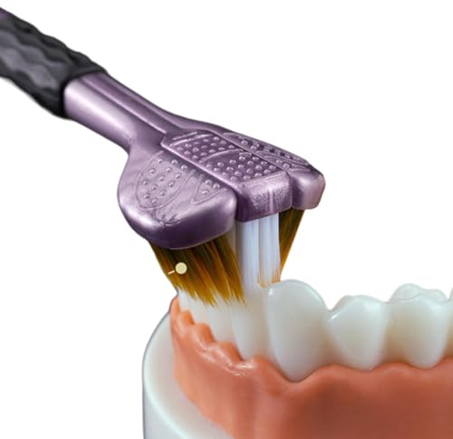2 cepillos de dientes de 3 lados, cepillo de dientes con cerdas suaves para envolver, cepillos de dientes suaves y suaves para limpieza de dientes y encías, cepillos de dientes manuales