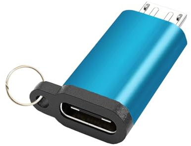 Jembe - Adaptateur Convertisseur USB C Femelle vers Micro USB Mâle - Charge Rapide et Transfert de Données Facile Entre Tous Vos Appareils | Lot de X1, Bleu