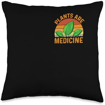 Plants Are Medicine Herbal Healing Minimalist Throw Pillow