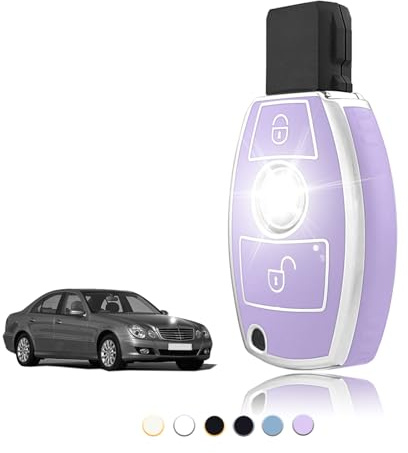 TOOMUME Schlüsselhülle TPU, Autoschlüssel Hülle Passt für Mercedes Benz A/B/C/E/R/S Klasse GLA GLC GLK CLA W176 W203 W204 W205 W211 W212 W245 BGA, Schlüsselcover Schutz Schlüsselgehäuse - Smart Key