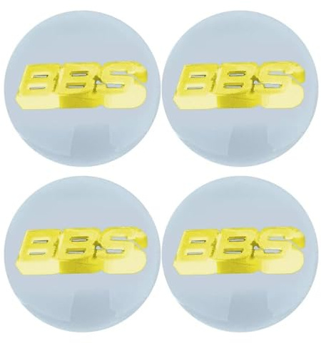 SANSHAOS Radnabenabdeckung Aufkleber Logo Radnabenkappen Zentralabdeckung Abzeichen für BBS 56MM 60MM 65MM 70MM 80MM, Nabendeckel Staubdicht Wasserdicht, 4 Stück,G-60MM
