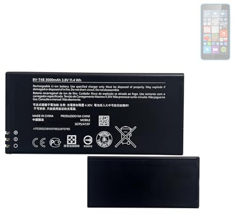 HIGHAKKU Ersatzakku BV-T4B kompatibel mit Microsoft Lumia 640 XL RM-1062 No-kia Lumia 640 XL Handy Smartphone Telefon