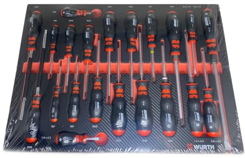 Würth Zebra skruvmejsel set TX PH-spår 21 delar för verkstadsvagnar i skumset med koloptik ORSY 8.4.1 0965905916