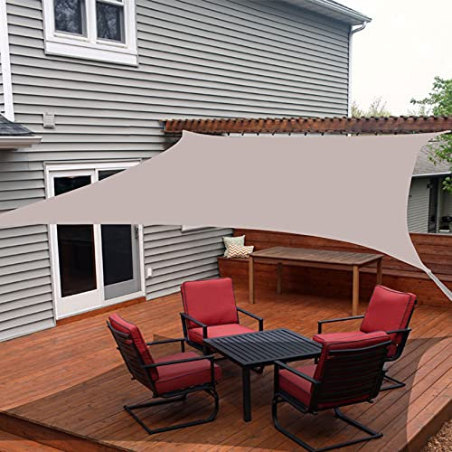 Tenda parasole 4 m x 8 m, rettangolare, blocco UV, per patio, garage coperto, cortile, tessuto ombreggiante per giardino, privacy e protezione solare