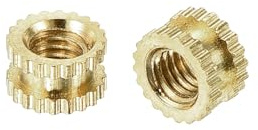QUARKZMAN 180 Stück Gewindeeinsatz, M3 x 3mm(L) x 5mm(OD) Einschmelzgewinde Gewindeeinsätze mit weiblichem Gewinde aus Messing mit Rändelung