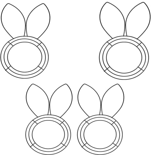 Draht-Hasenkranzform, Osterhasen-Form, Drahtkranz, DIY-Girlande, Ornamente, Zubehör für Ostern, Basteln, hängende Dekoration (4)