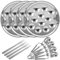 AUROAY Juego de 12 Piezas de Acero Inoxidable para Caracoles, 4 Platos para Caracoles 12 Agujeros Ø19cm, con 4 Pinzas para Caracoles + 4 Tenedores, Perfecto para Caracoles, Ostras, Mariscos