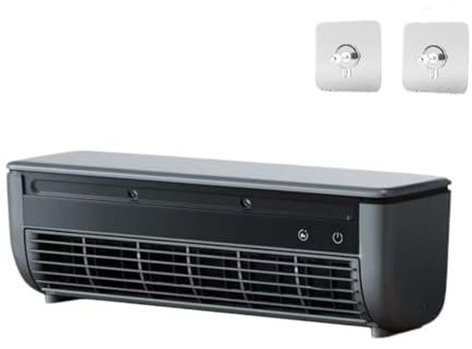 Condizionatore d'aria con ricarica wireless, condizionatore d'aria portatile wireless, aria condizionata da parete, condizionatores silenzioso da parete (Black)