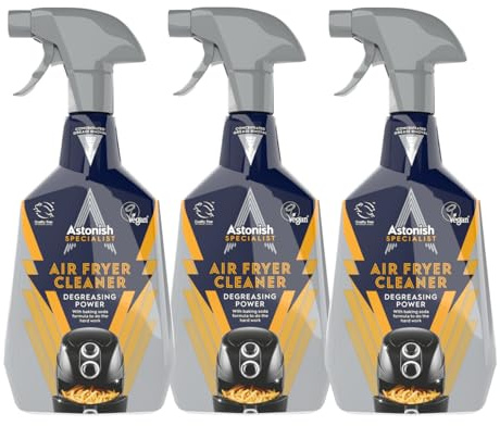 Astonish Specialist Air Fryer Cleaner Spray, Degreasing Power with Baking Soda, Fast Acting Cleaner, 3 X 750ml