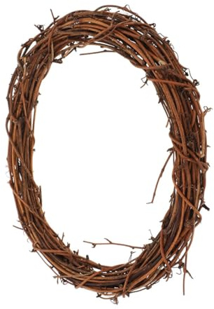 MAGICLULU Rattan Garland Twig Wreath Frame Natural Diy Wreath Hoop for Christmas Holiday Decorations Home Boho Style