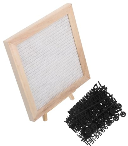 Garneck Buchstabentafel Mit Buchstaben Und Zahlen Filzbuchstabentafel Mit Symbolen Holzrahmen-nachrichtenschild Dekorative Wandtafel Für Familienfeste Und DIY-projekte