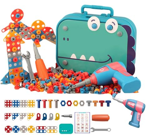 mophrati Apart Toys For Kids 3D Puzzle Toy With Electric Drill ABS Toy Drill Set For 3 Year Old Kids And Screw Set , A