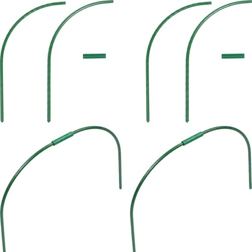 Veemoon Lot De 4 Sets De Cerceaux d'arc pour Serrage De Jardin, Supports 40x42 Cm en Acier Robuste, Protection Anti-Gel, Anti-Oiseaux Et Insectes pour Semis Et Cultures en Extérieur