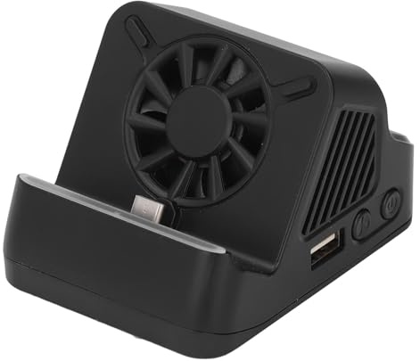 Hztyyier Docking Station TV Portatile per Switch con Ventola di Raffreddamento Porta USB Supporto di Ricarica Adattatore di Interfaccia Multimediale HD