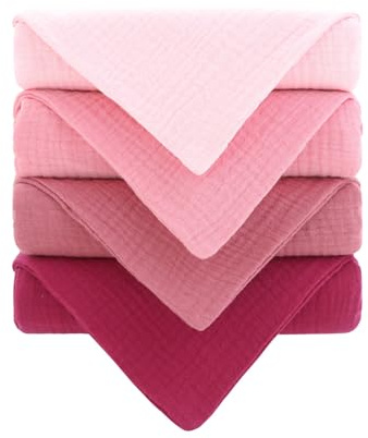 4 salviette in cotone per Cura delicata della pelle Asciugamano quadrato multiuso per per viso, mani e corpo Panno in cotone delicato facile da pulire