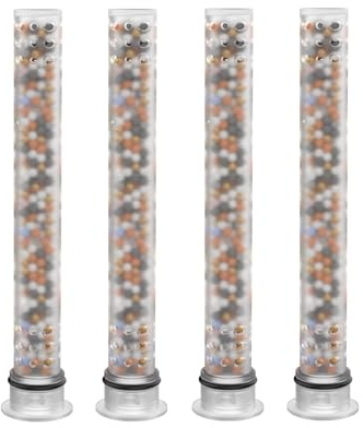 YEAUPE 4 Pack Filtro di Ricambio per Soffione Doccia – Cartuccia di Ricambio–Rimuove il Cloro–Riduce Pelle Secca e Prurito,Facile da Installare