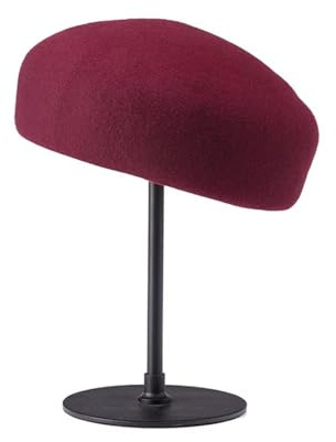 Melonhatt klassisk designer-basker av svart ull för kvinnor | Filtvärmare vintermössa dam Fedora Fascinator formell