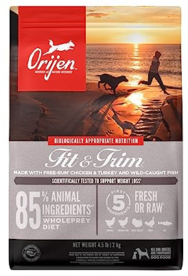 ORIJEN Grain Free High Protein Dry Dog Food Fit & Trim Recipe 4.5lb Bag