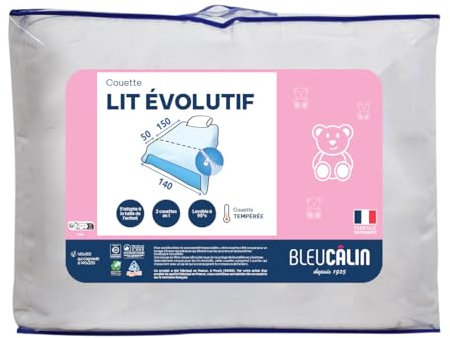 Bleu Câlin Piumino KBOB30EVOLDMIFI, Poliestere, Bianco, Singolo, 140 x (150+50) cm