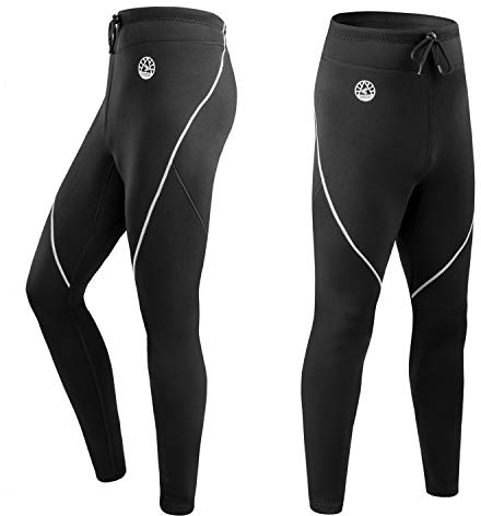 ZCCO Neoprenhose für Herren & Damen – 1,5 mm / 3 mm Lange Tauchhose zum Surfen, Kajakfahren, Schwimmen & Tauchen (1.5mm-Herren-Grau, 4XL)
