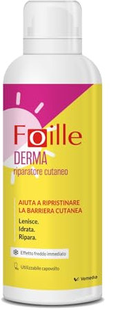 Foille Derma Spray Doposole Lenitivo con Aloe Vera, Pantenolo e Acido Ialuronico, Idratante e Rinfrescante per Pelle Scottata o Arrossata, Formula Senza Alcool, Assorbimento Rapido, 150 ml