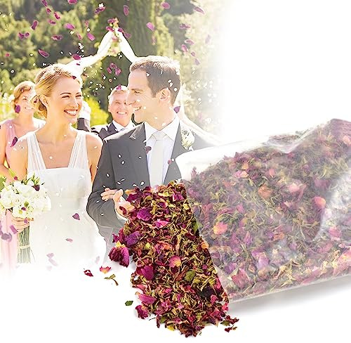 skytowards 1 Packungen Hochzeitskonfetti Natürliches 100g Blütenkonfetti Hochzeit Streublumen Biologisch Abbaubar Getrocknete Blütenblätter Blüten Hochzeit Werfen Blumenkonffetti für Hochzeitsparty
